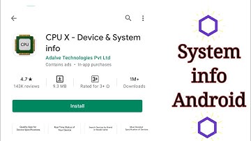 Mobile Compare CPU X Device & System info - Android App
