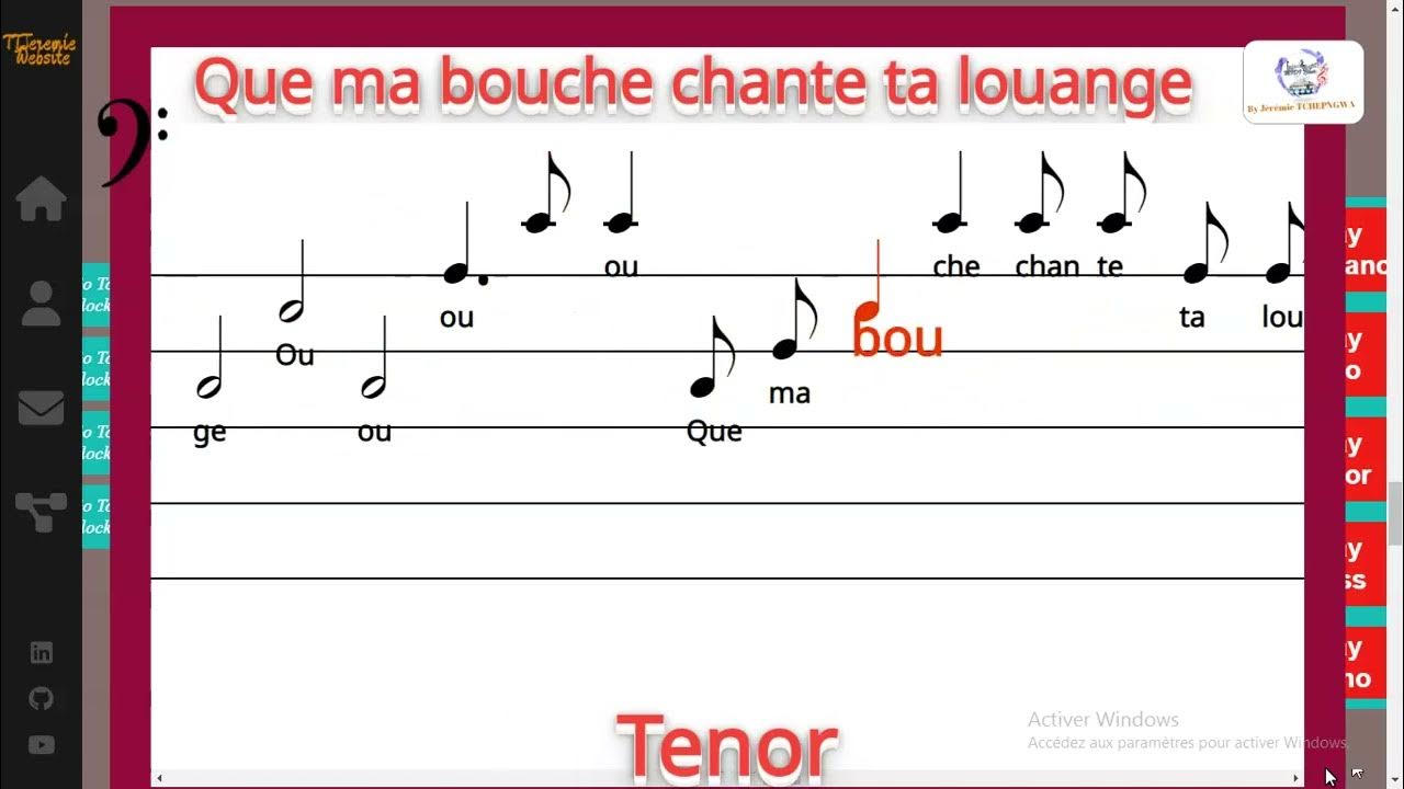 Que Ma Bouche Chante Ta Louange Partition Pdf www.youtube.com
