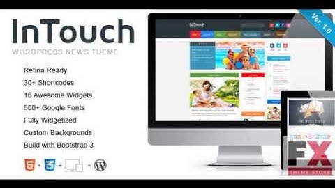 Preview InTouch - Retina Responsive WordPress News Theme