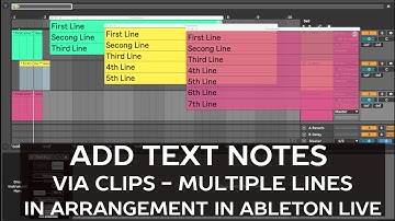 How to add text Notes with multiple lines and rows for Ableton Live Arrangement - Max for Live