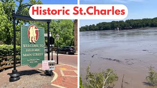 Walking Through Historic St. Charles,Missouri by the River 