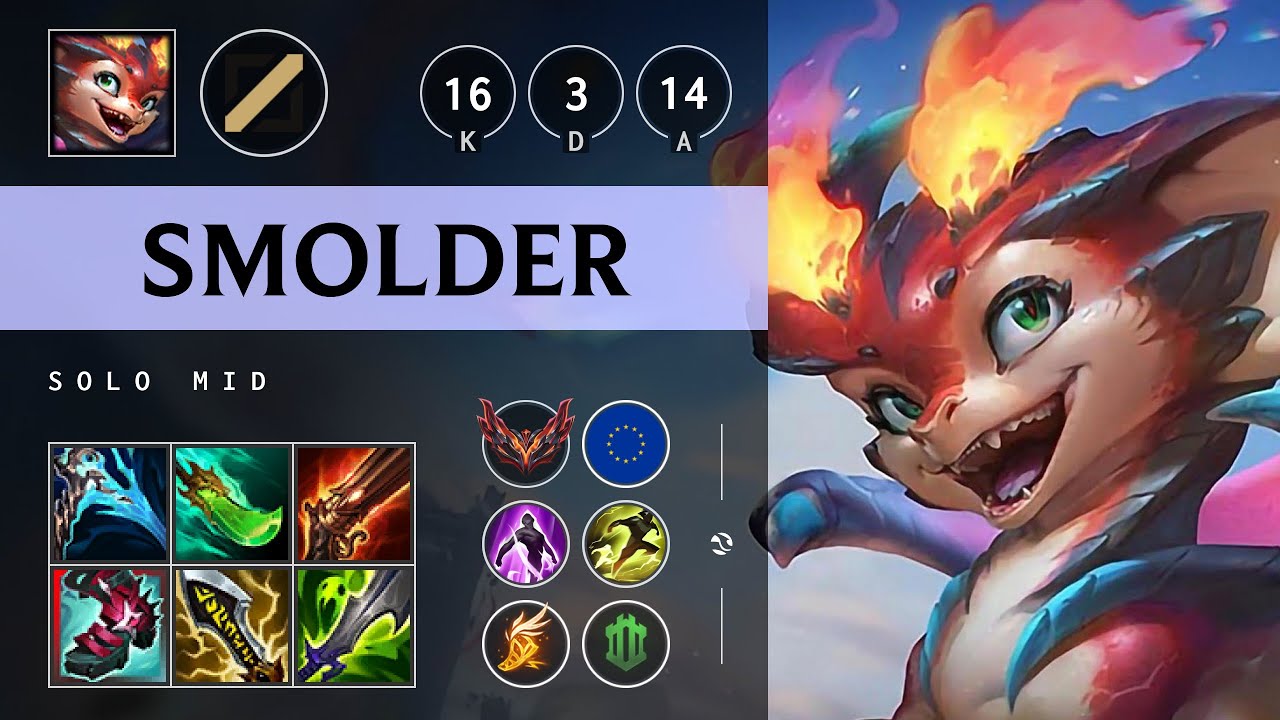 Smolder Mid vs Ahri - EUW Grandmaster Patch 25.18
