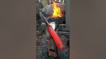 making a handle for billhook ❤️🎉 #blacksmith #shorts #viral