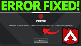 How To Fix Unable To Connect To Ea Servers Apex Legends Origin & Steam