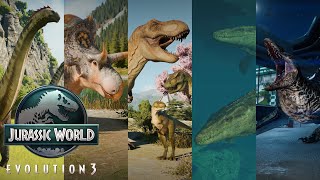 ALL 105 SPECIES IN JURASSIC WORLD EVOLUTION 3 - Jurassic World Evolution 3