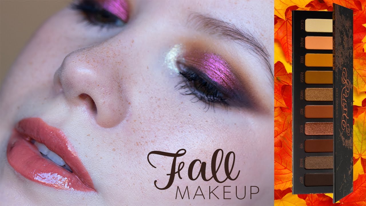 Fall makeup full face ft. Melt Cosmetics Rust Palette | Calming close ...