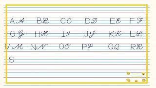 A B C D Print and Cursive Writing  -Capital Letters || Learning for Kids