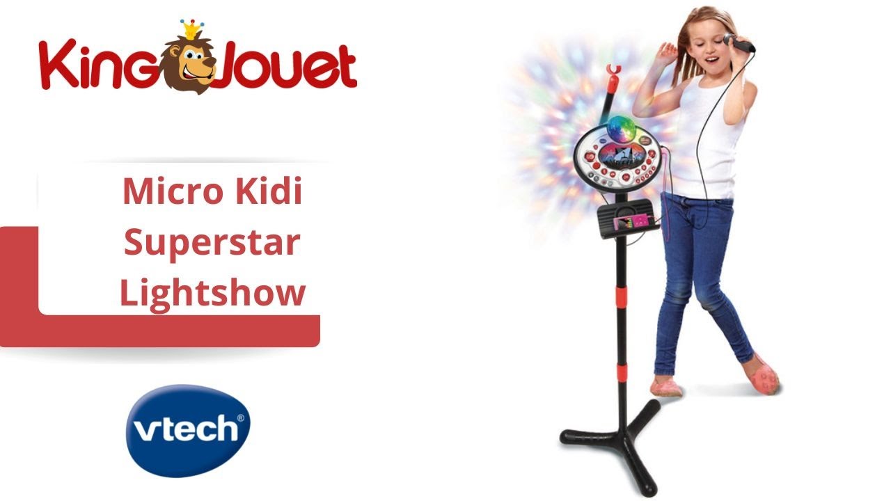 Micro Kidi Superstar Lightshow Rose VTech : King Jouet, Micros et karaoké  VTech - Jeux électroniques