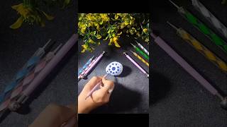 How to paint a Mandala Stone using Dotting Tools ✨ #drawing #art #painting #shorts