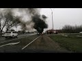 Пожар на трассе Краснодар - Ейск.