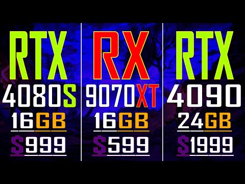 RTX 4080 SUPER vs RX 9070 XT vs RTX 4090 || PC GAMES TEST ||