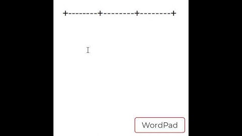 WordPad Making Table