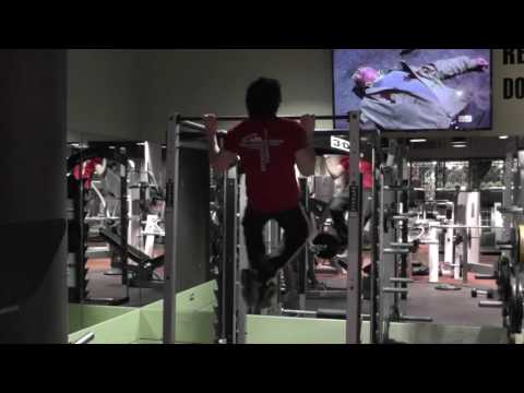 Michael Jai Weight pull ups Training finger tips ( from never back down 2)