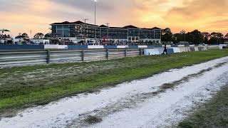 Turn 7 hairpin braking zone at Sebring Raceway 