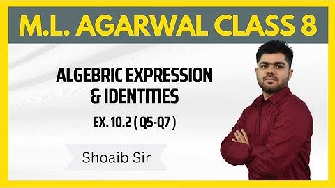 Class 8 | M.L  Aggarwal | Algebric Expression & Identities | Ex 10.2 | Part 02