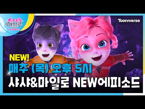 😼<strong>샤샤</strong>&amp;amp;마일로 NEW에피소드😼 | 매주 (목) 오후 5시 투니버스 본방사수!📺👀