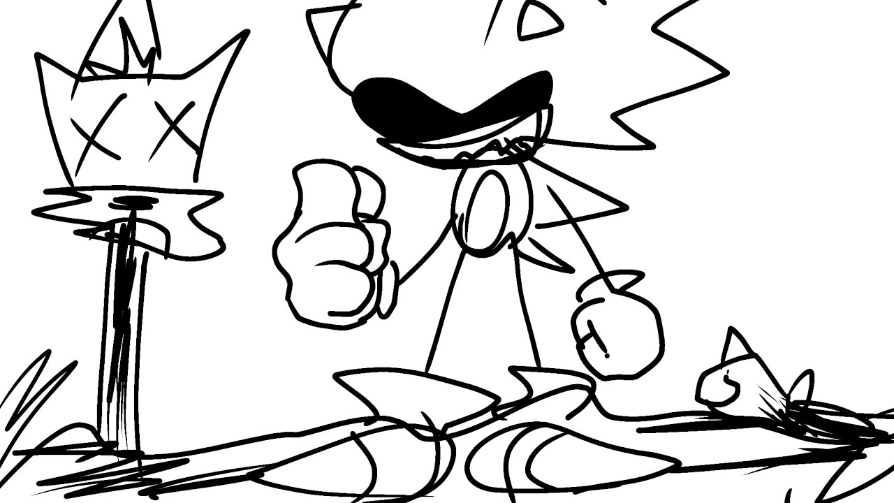 fnf sonic exe poses test but v2 - YouTube
