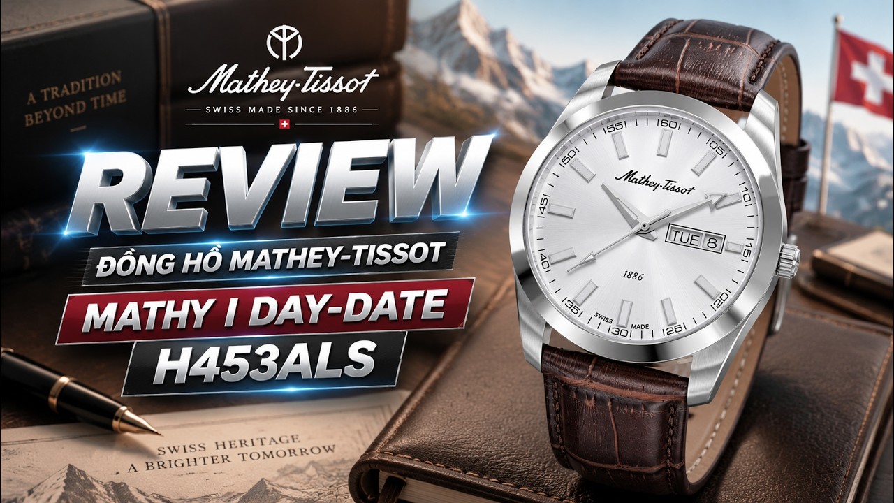 Review Đồng Hồ Mathey-Tissot H453ALS – Đồng Hồ Swiss Made, Chức Năng Day-Date, Dây Da Nâu !