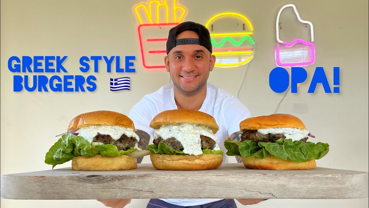 HOW TO MAKE GREEK BURGERS 🍔 🇬🇷