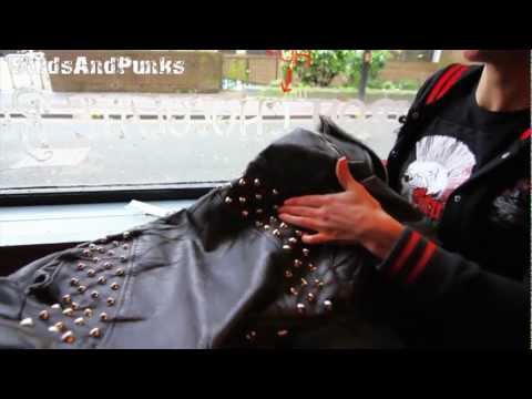 Come Leather Jacket Per Stud A o d'epoca e punk vestiti con Metal Studs