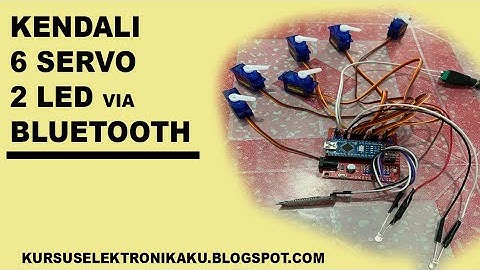 Kendali Servo dan Led via Bluetooth Handphone