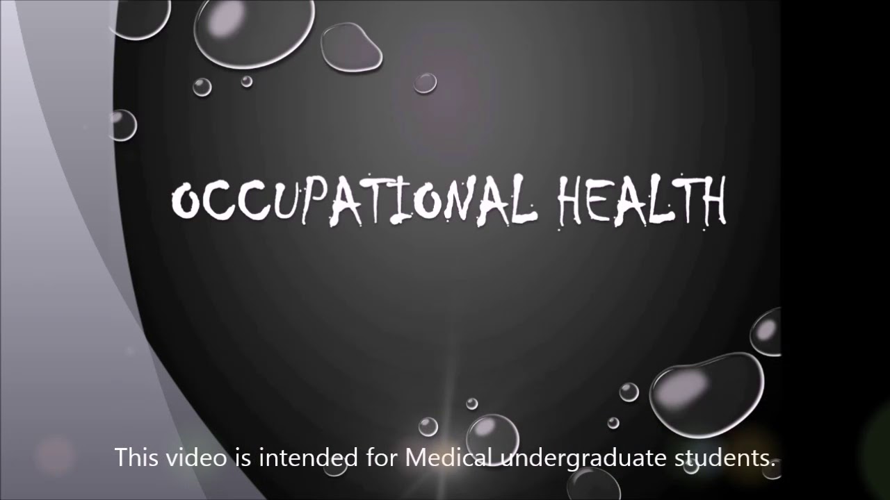 Occupational Health - YouTube