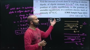 Pfp-13 Electrostatic potential and capacitance SL Arora : Find the amount of work done in rotating a