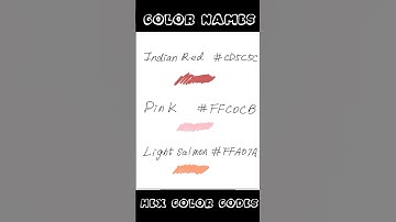 Color Names & Hex Color Codes