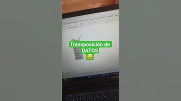 Transponer datos para armar indicadores 😄 #excel #aprendeconyoutube #ytb