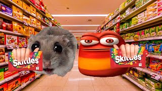 Skittles meme Sad Hamster vs oi oi oi red larva