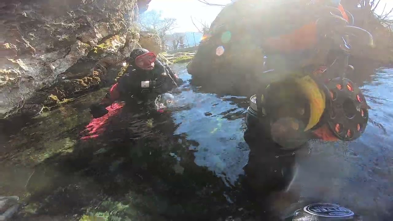 Cave squeeze entry difficulties YouTube