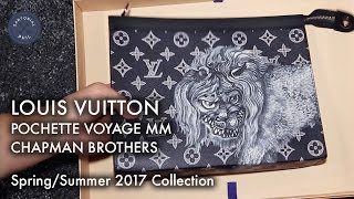 Louis Vuitton Chapman Brothers Pochette Voyage MM Spring Summer 2017 - YouTube