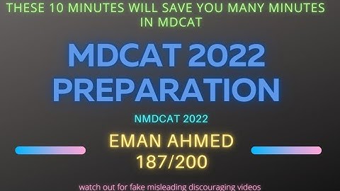 How to get 190+ in National MDCAT 2022 | EMAN AHMED |187 Marks| Rawalpindi Medical University