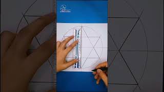 HOW TO DRAW SIX POINTED GEOMETRIC STAR DRAWING #shorts #short