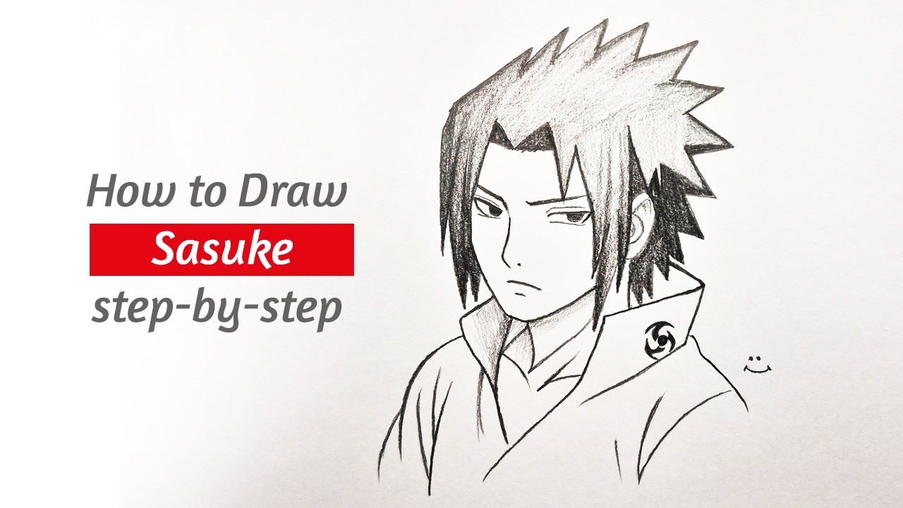 Anime drawing step by step || How To Draw Sasuke Uchiha step by step || Easy anime drawing