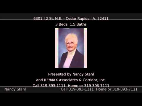6301 42 St., N.E. Cedar Rapids, IA home video tour