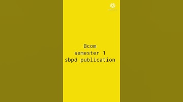 bcom semester  1 #shorts  #sbpdpublication#marwaricollegeranchi
