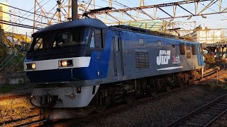 [急カーブを慎重に進める桃太郎]EF210-172号機 単機回送 浜川崎駅を通過するシーン