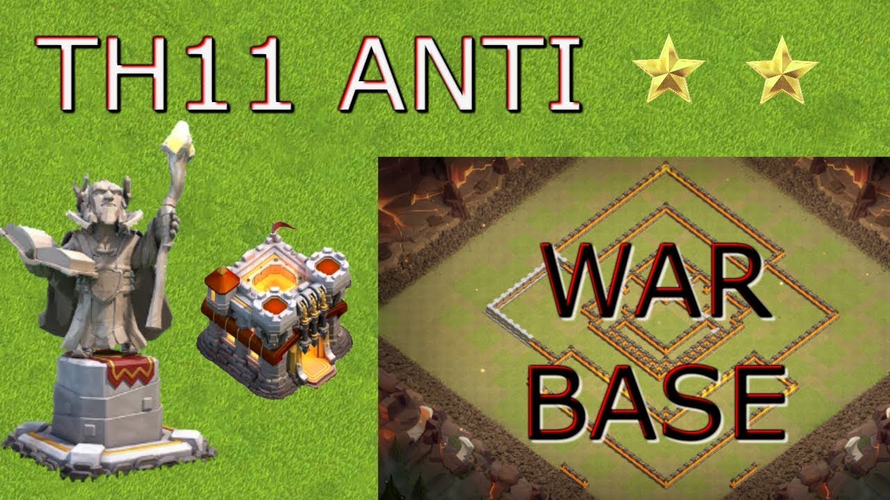 TH11 Anti 2 Star War Base - Clash of Clans 2018