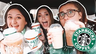 vlogmas: TRYING EVERY HOLIDAY DRINK FROM STARBUCKS