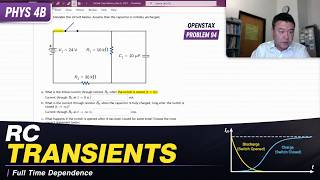 Physics 4B - OpenStax University Physics Vol 2, Chapter 10, Problem 94 with full time dependence