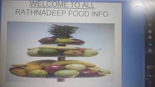 Fruits and vegetables Food Information
