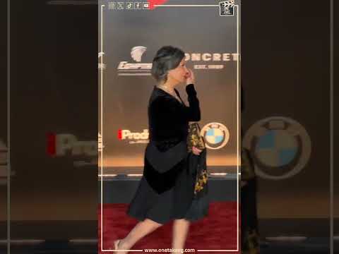 سلوى محمد على بفستان أسود علي ريدكاربت سابع أيام الجونة السينمائي 