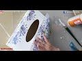 How To Decoupage a Tissue Box With A Napkin