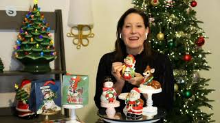 Mr. Christmas Set of 4 Lit Nostalgic Holiday Figures with Gift Bags on QVC