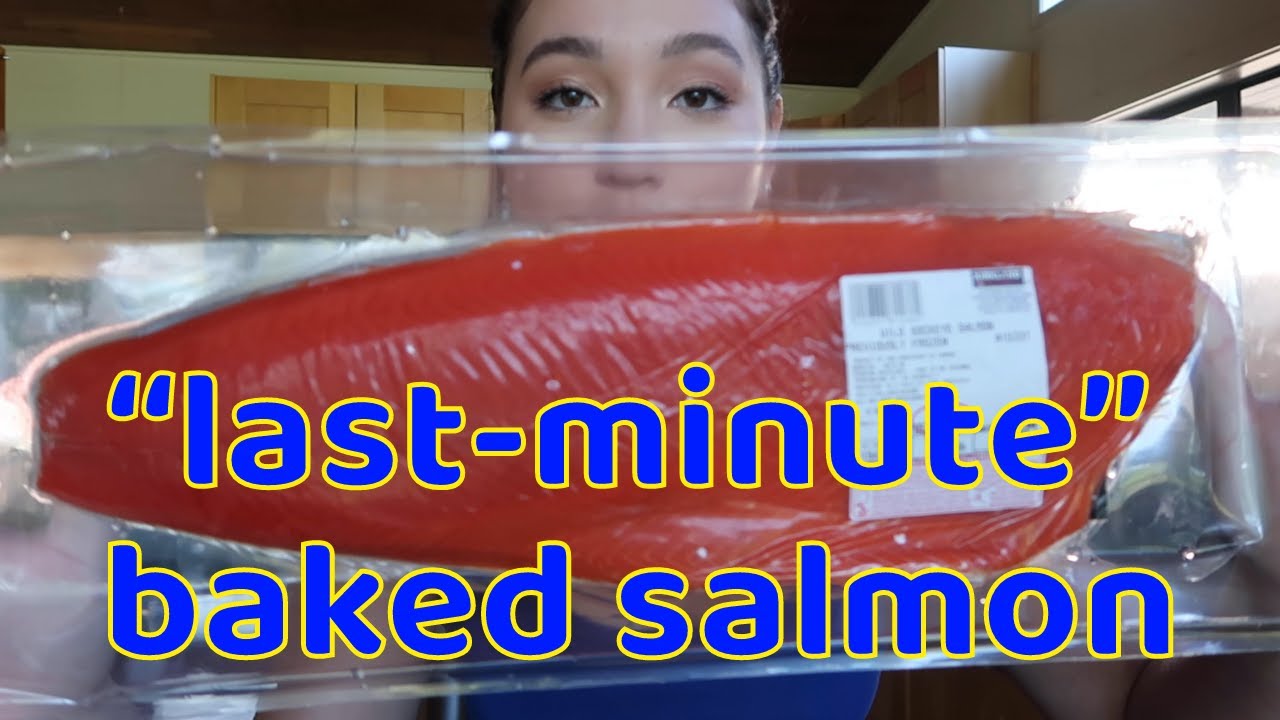 "last minute" baked salmon and rice   cook dinner with me!