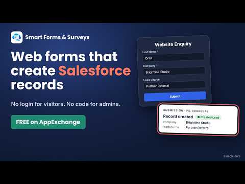 Free Salesforce Web Forms: Public Forms That Create Records