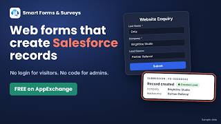 Free Salesforce Web Forms: Public Forms That Create Records