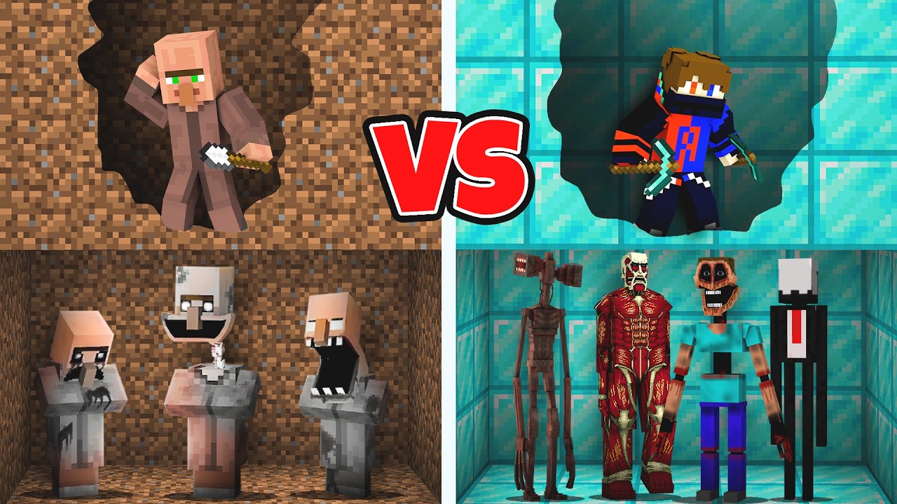 POOR vs RICH Horror Mining Battle in Minecraft