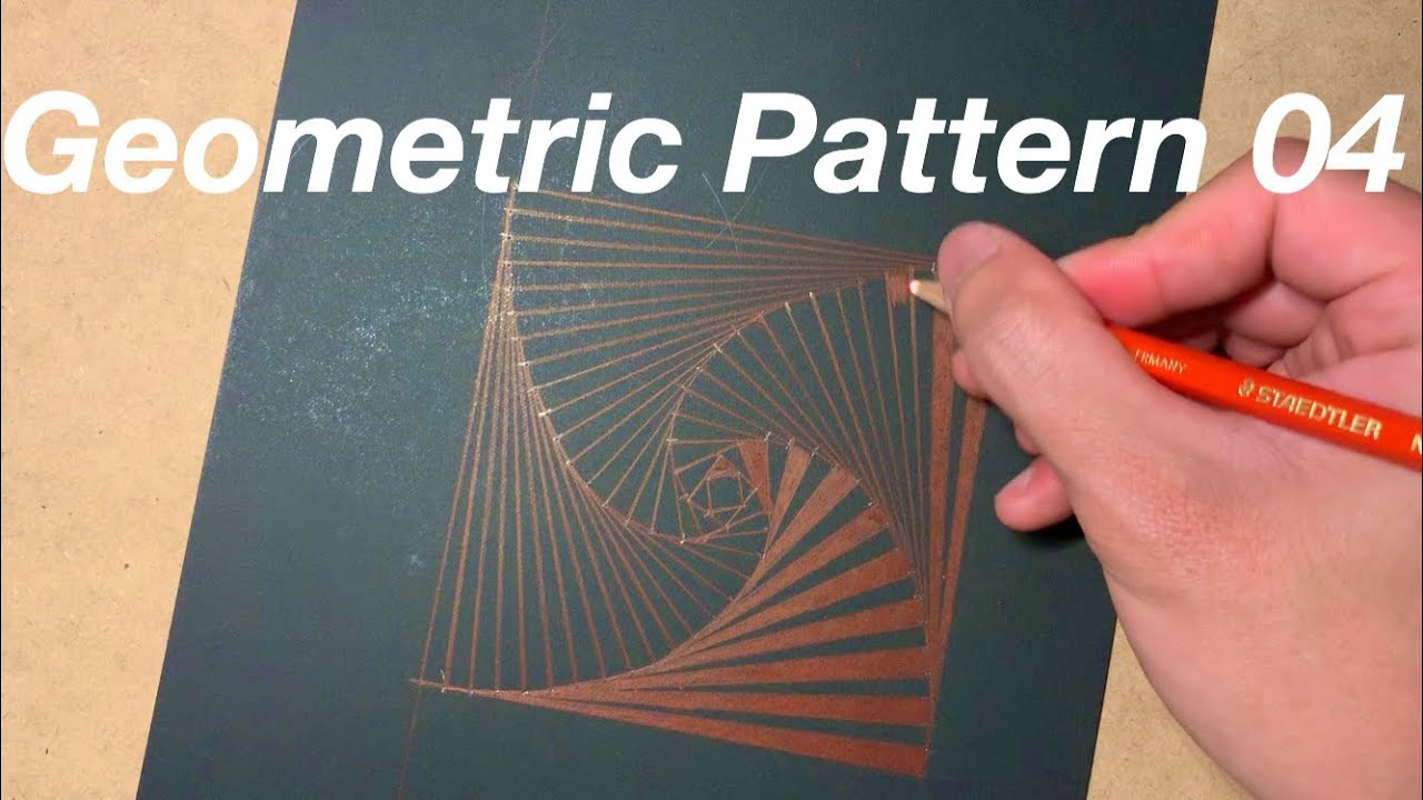 How To Draw A Geometric Pattern 幾何学模様の描き方 Youtube